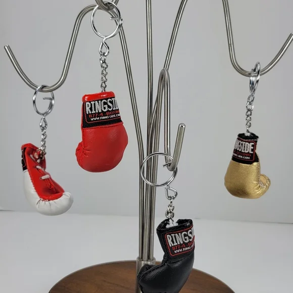 Set of 4 Ringside Boxing Glove Keychain Rings. - Picture 2 of 4